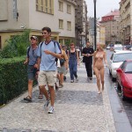 Downtown in the rain inside a wine shop