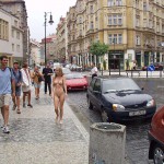 Downtown in the rain inside a wine shop