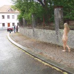 On the street interacting with tourists