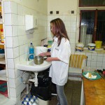 Kitchen help in a bar restaurant