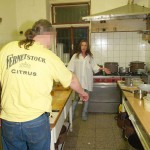 Kitchen help in a bar restaurant