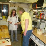 Kitchen help in a bar restaurant