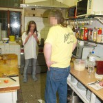 Kitchen help in a bar restaurant