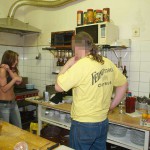 Kitchen help in a bar restaurant