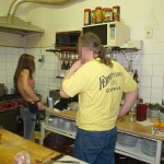 Kitchen help in a bar restaurant