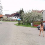 At several places on the streets