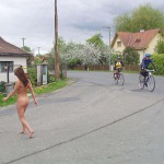 At several places on the streets