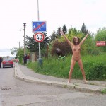 At several places on the streets