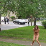 At several places on the streets