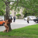 At several places on the streets