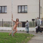 At several places on the streets