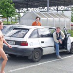 At several places on the streets