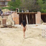 At a construction area