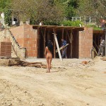 At a construction area