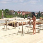 At a construction area