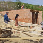 At a construction area