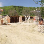 At a construction area