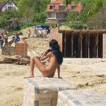 At a construction area