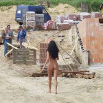 At a construction area