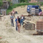 At a construction area