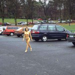 Aparking lot next to a stadion