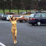 Aparking lot next to a stadion