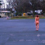 Aparking lot next to a stadion