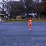 Aparking lot next to a stadion