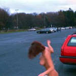 Aparking lot next to a stadion