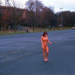 Aparking lot next to a stadion