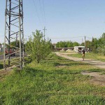 At a kiosk next to the road