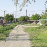 At a kiosk next to the road