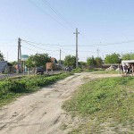 At a kiosk next to the road