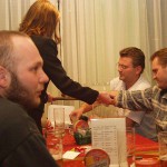 A bet with friends at a bar