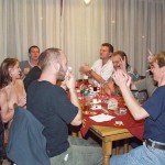 A bet with friends at a bar