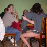 A bet with friends at a bar