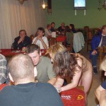 A bet with friends at a bar