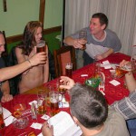 A bet with friends at a bar