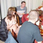 A bet with friends at a bar