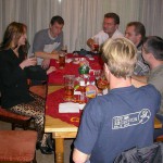 A bet with friends at a bar