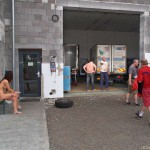 At an express company