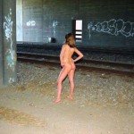 In a street car and walking