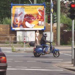 At a crossing downtown