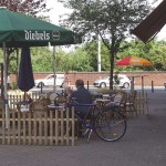 At a crossing downtown