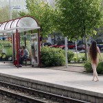 At and around a train station