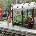 At and around a train station