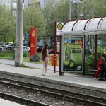 At and around a train station