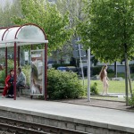 At and around a train station