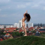 At a castle overlooking the city