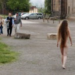 At a castle overlooking the city